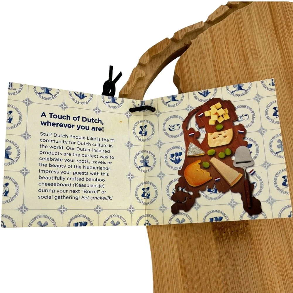 Stuff Dutch People Like Bamboo Cheese Board Netherlands Map Shape Kaasplankje